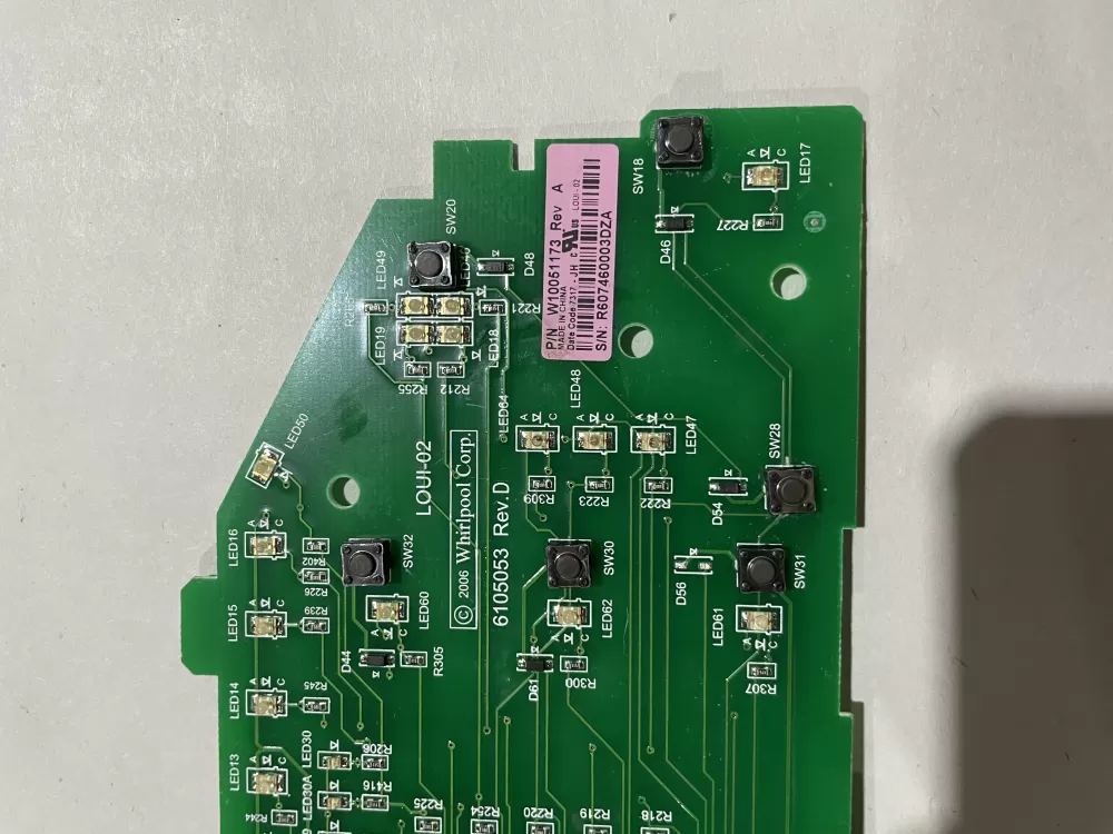 Whirlpool W10051173 Washer Control Board AZ170810 | KM513