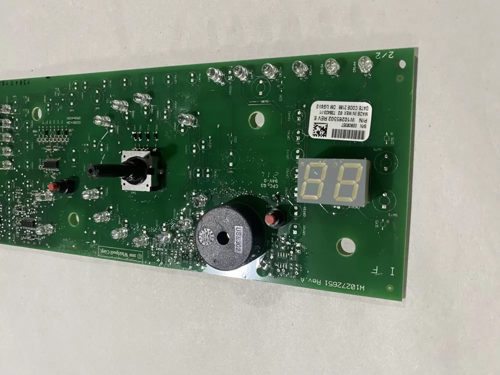Whirlpool W10272651 W10285502 Washer UI Control Board AZ154777 | BK2527