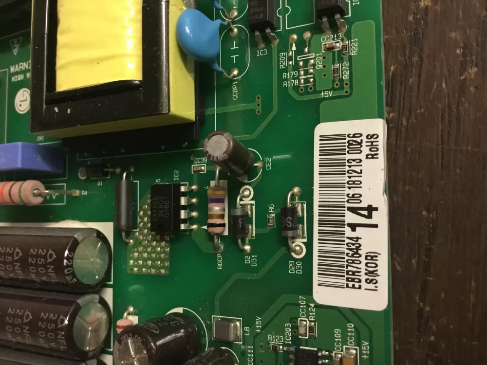 LG EBR78643414 EBR84433501 PS12581460 Refrigerator Control Board AZ23460 | NR112