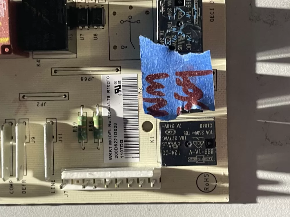 GE 200D6221G028 EBX1110P002 Refrigerator Control Board AZ39948 | Wm369