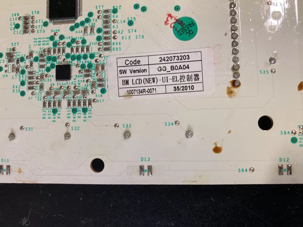 Frigidaire Refrigerator Display Control Board AZ4998 | BK1213