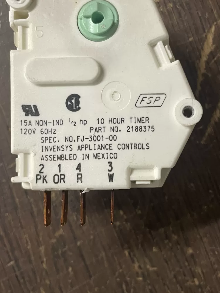 Whirlpool Kenmore W10822278 Refrigerator Defrost Timer AZ39187 | Wm474