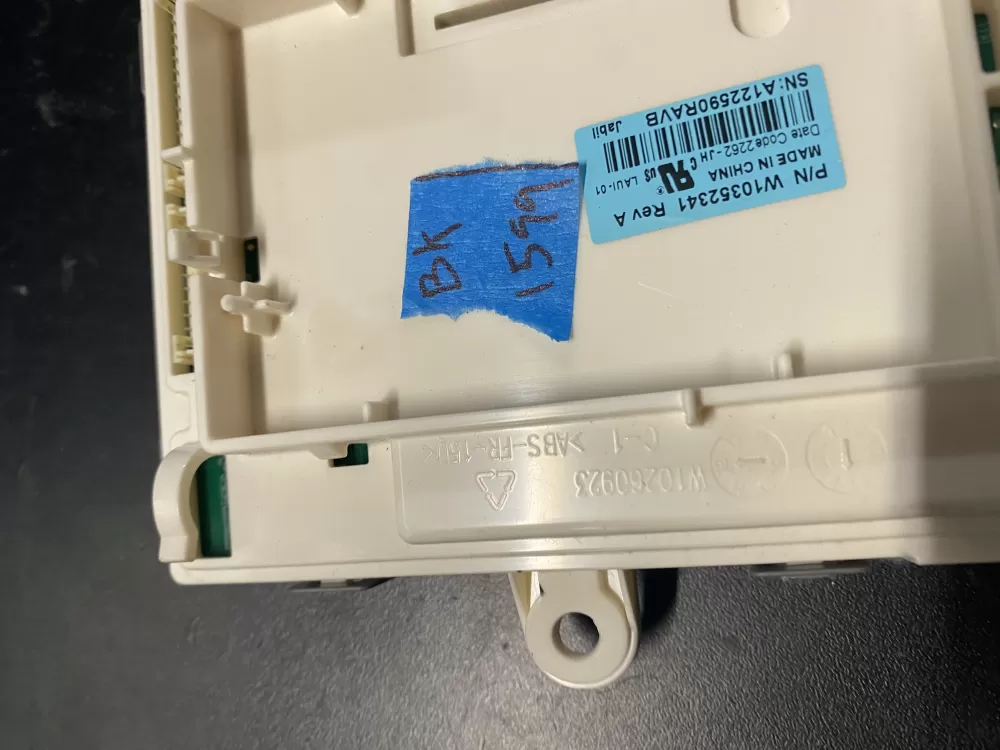 Whirlpool W10352341 Dryer Control Board AZ5411 | BK1599