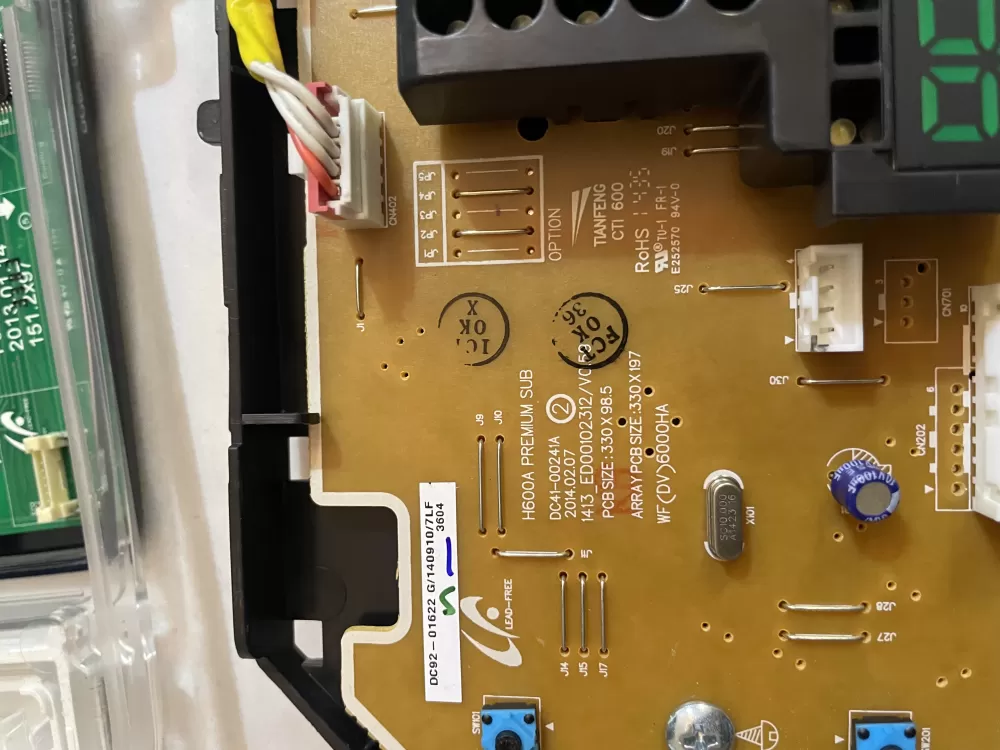 Samsung DC92-01622G DC94-04345G Washer Control Board AZ149803 | KMV684