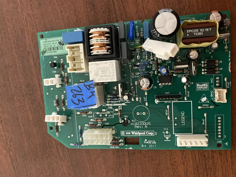 Whirlpool Kenmore W10205552 Refrigerator Control Board AZ27453 | BK263