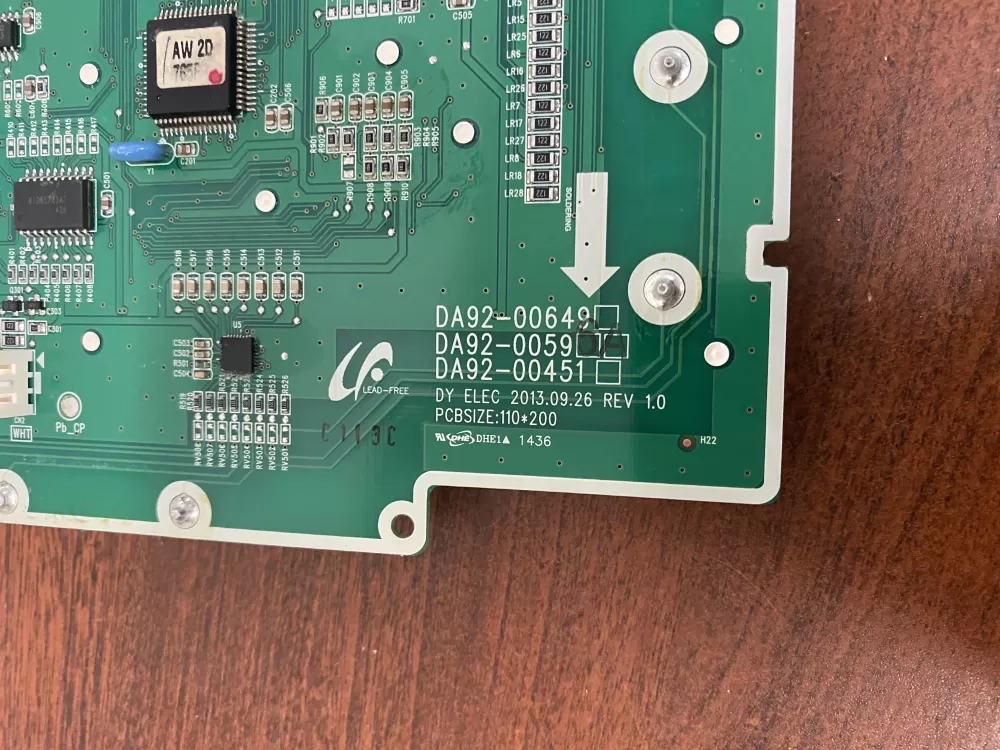 Samsung DA92-00596A Refrigerator Dispenser Control Board AZ38462 | BK669