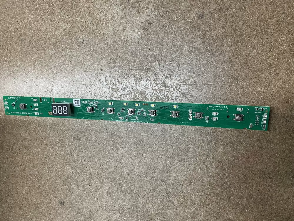 GE 265D1468G700 Dishwasher UI Control Board