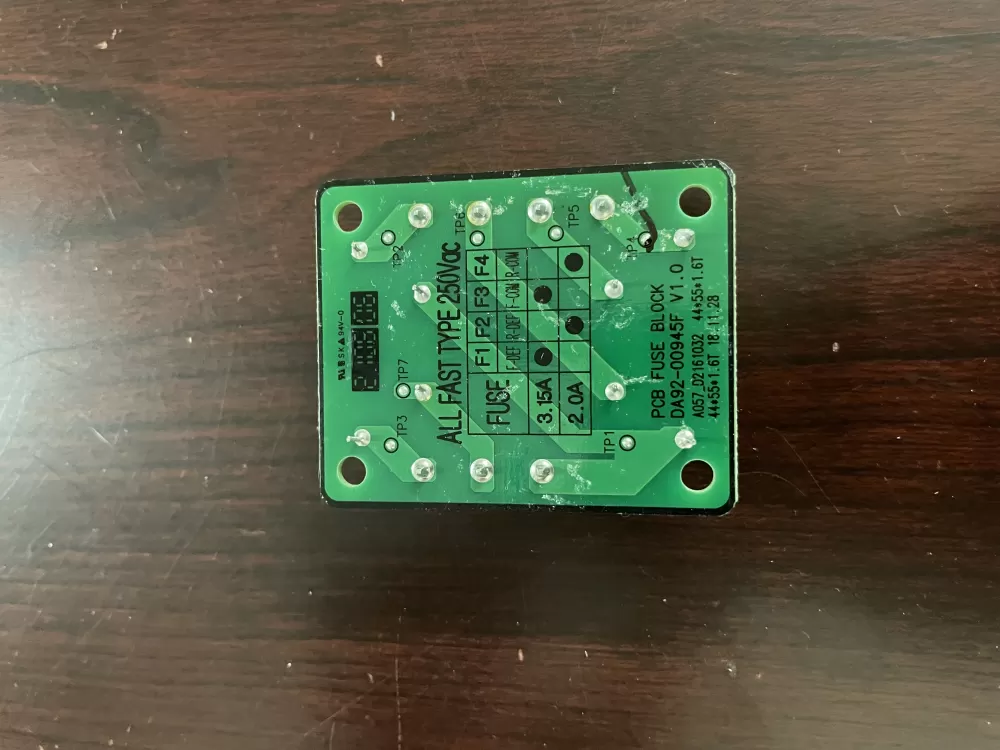 Samsung DA92 00945F Refrigerator Control Board Fuse AZ63685 | KM1348