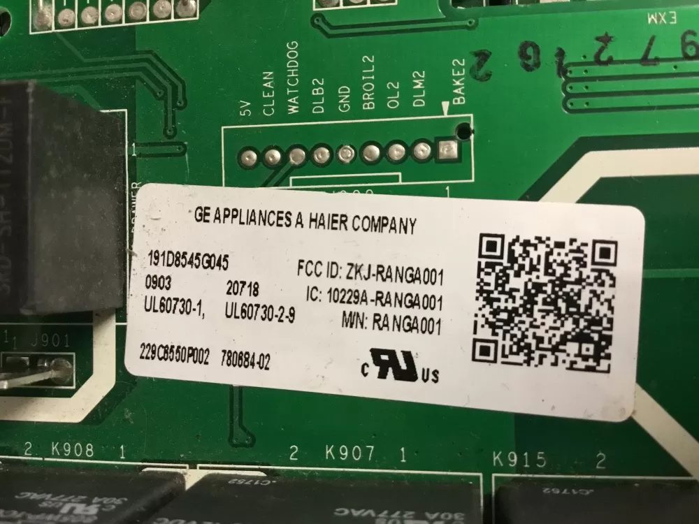 Genuine GE Range Oven  Control Board # WB27X29152 AZ17790 | NR189