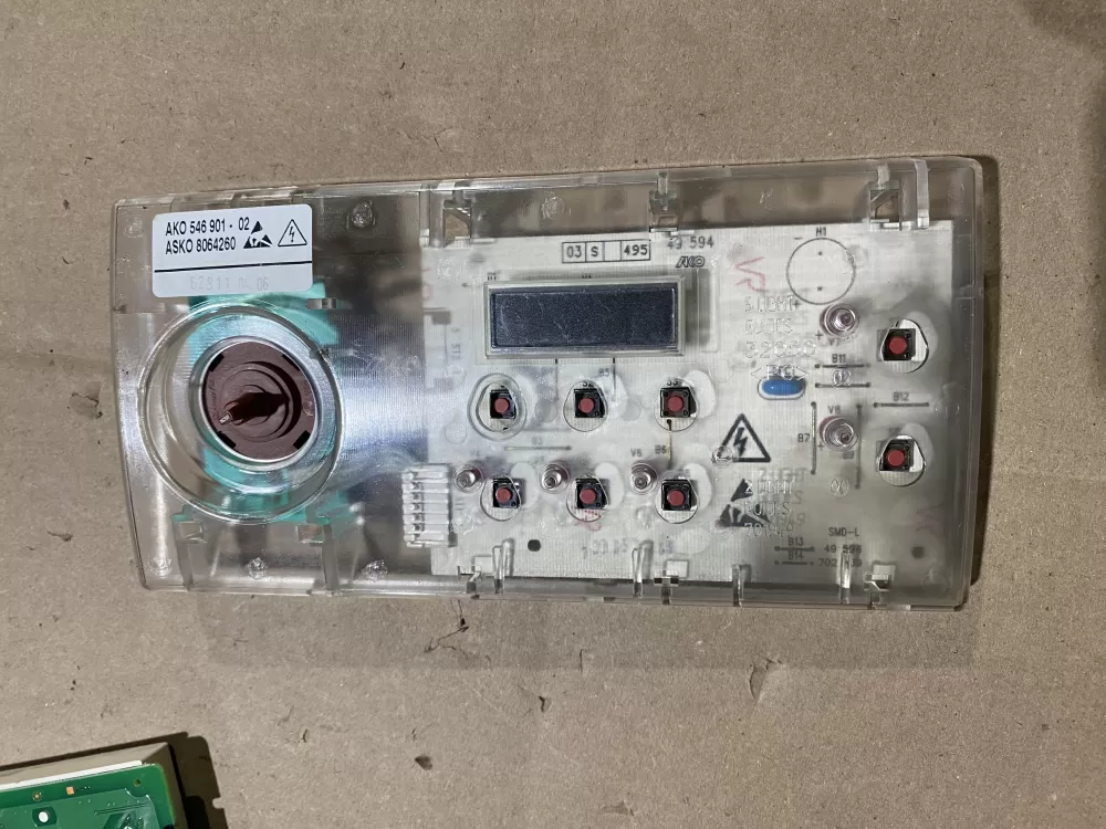 Asko 8064260 702139 49-594 49-596 Dryer Control Board AZ70469 | BK720