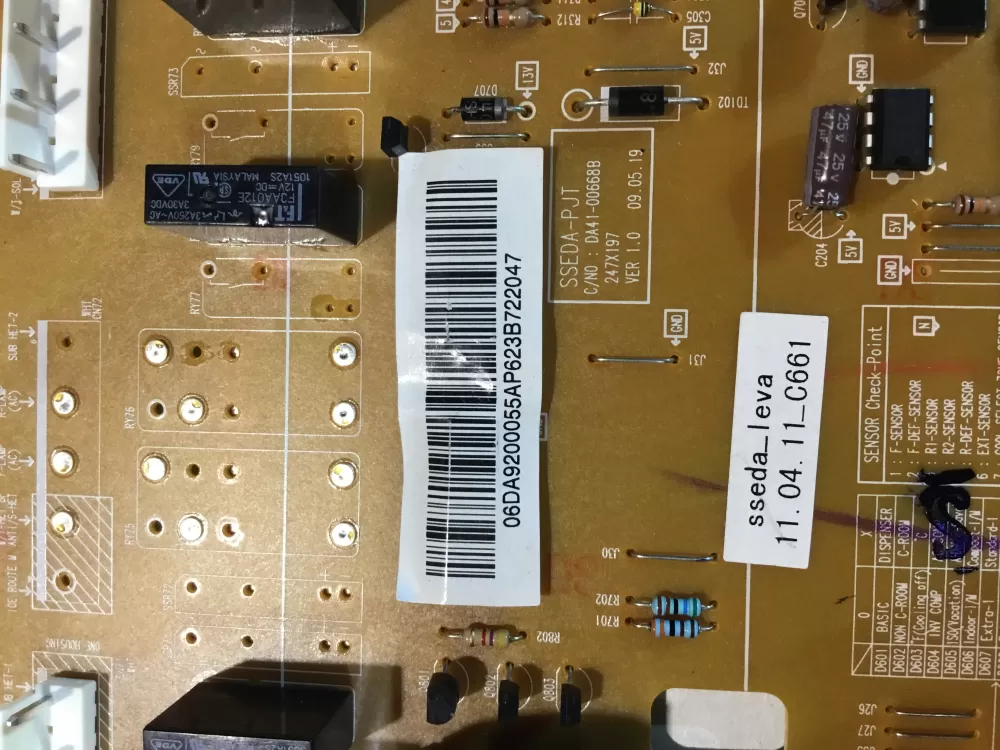 Samsung DA41-00669A DA92-00055A Refrigerator Control Board AZ148740 | BG2489
