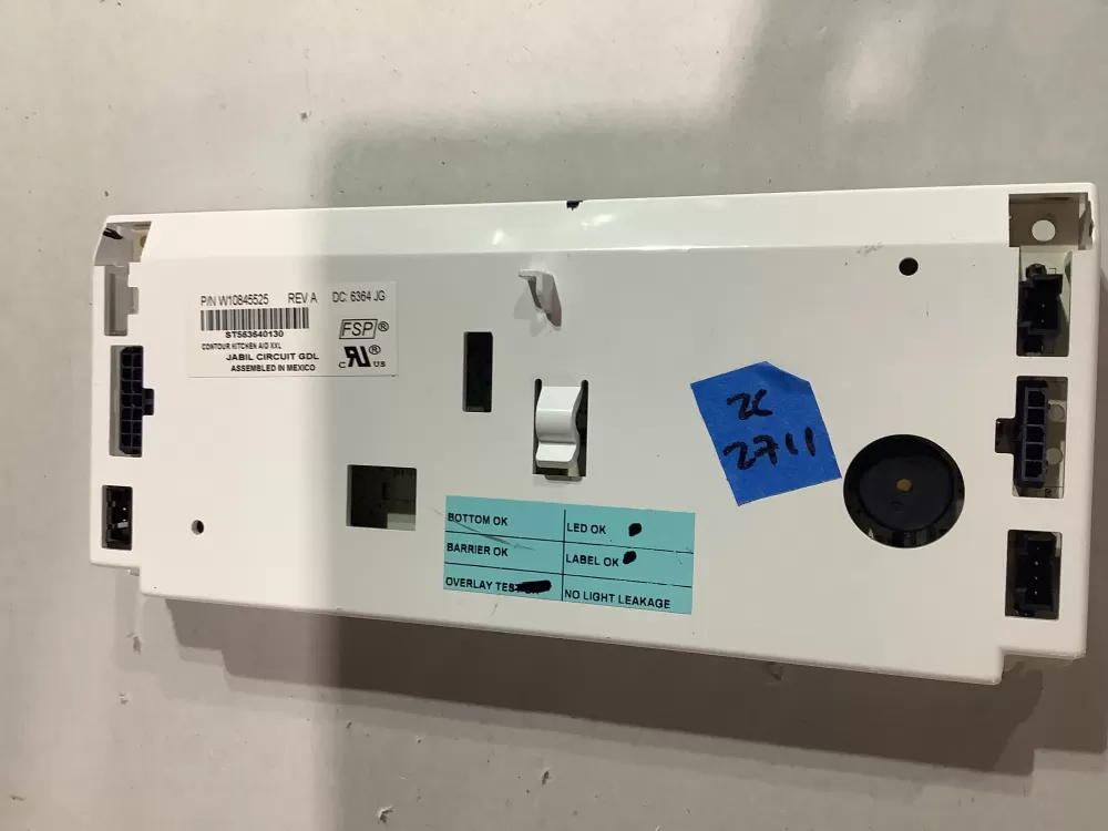 KitchenAid W10761088 W10807858 W10845523 W10845525 W11093697 W11089931 PS12070712 Refrigerator Control Board