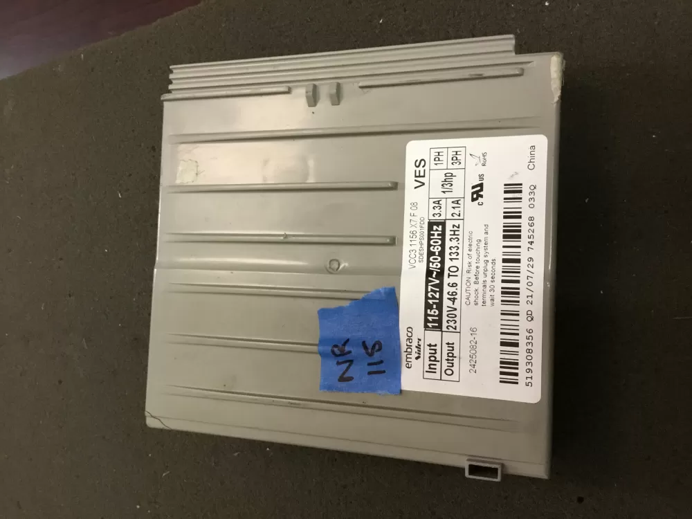 Whirlpool 519308356 VCC3 1156 X7 Refrigerator Inverter Board AZ100268 | NR115