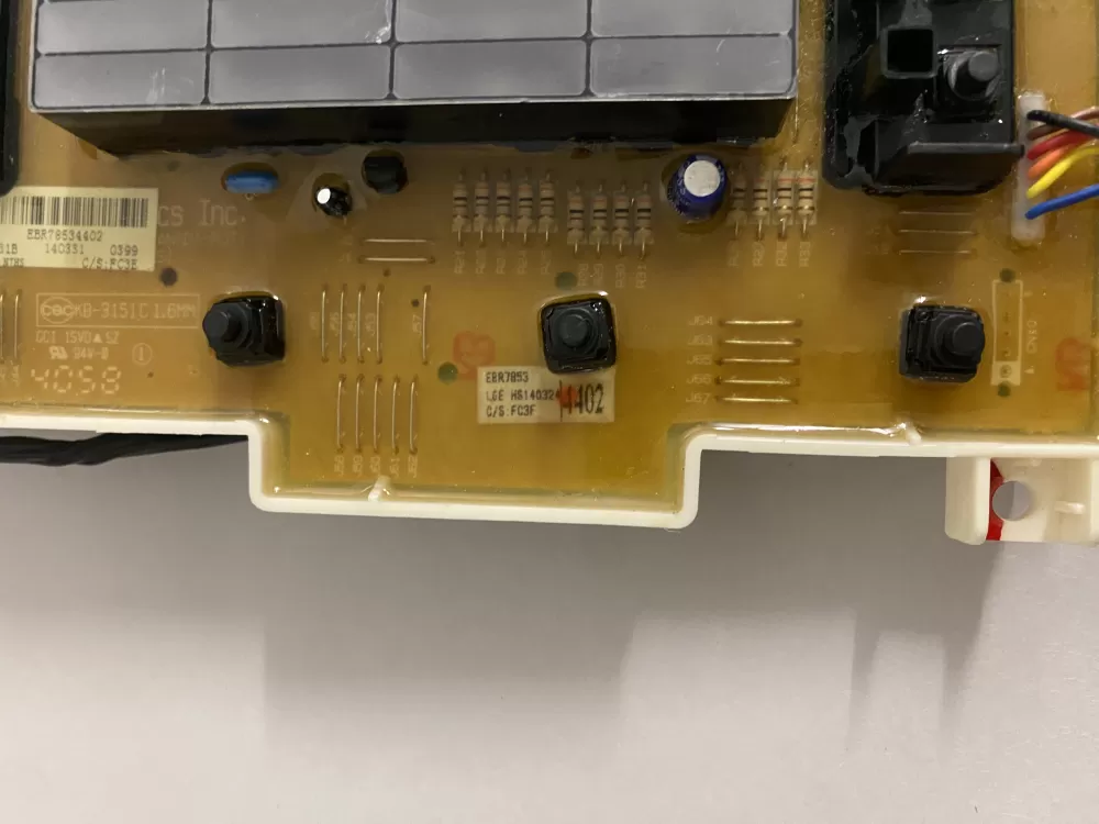 LG EBR78534402 Washer Display Power Control Board Assembly AZ202687 | BKV901