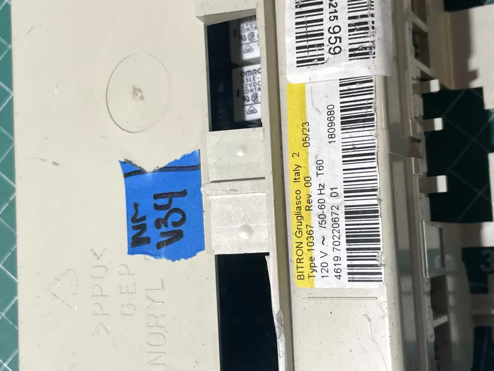 Bitron Grugliasco Washer Control Board 4619 70220672 01 AZ195157 | Wmv34