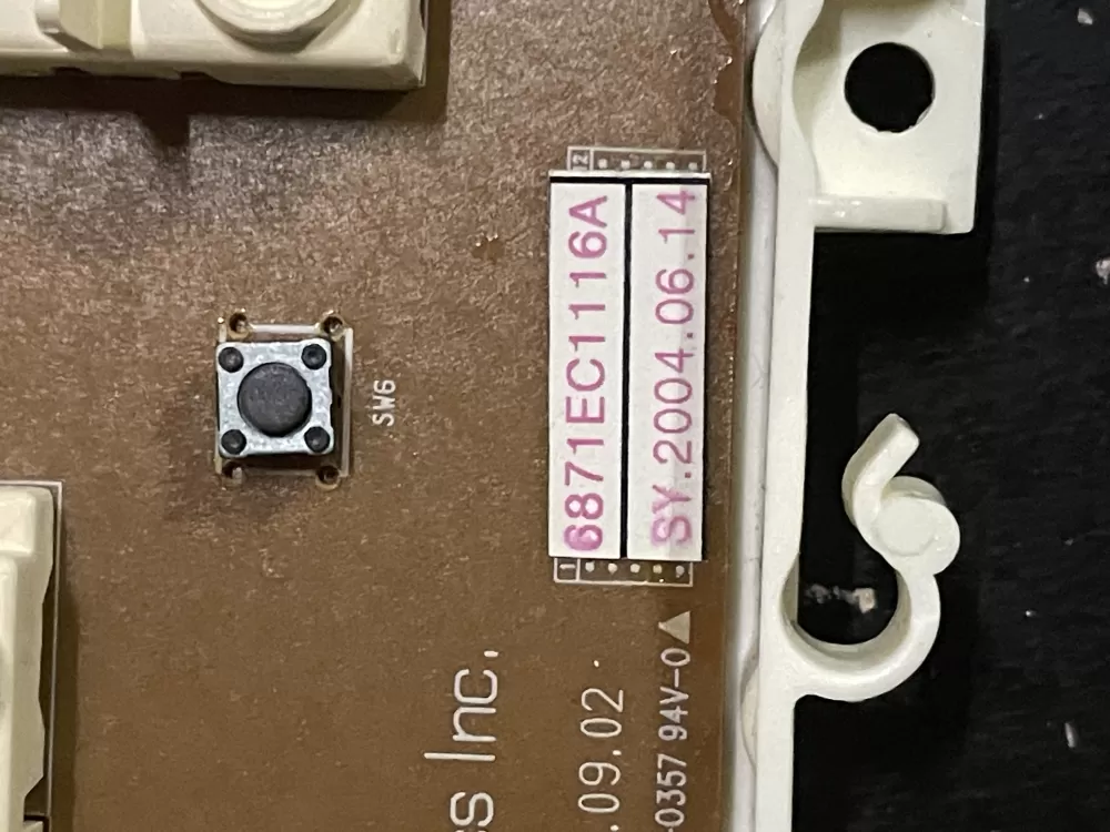 LG Kenmore 6870EC9139A 6871EC1116A Washer Control Board AZ27769 | WMV154