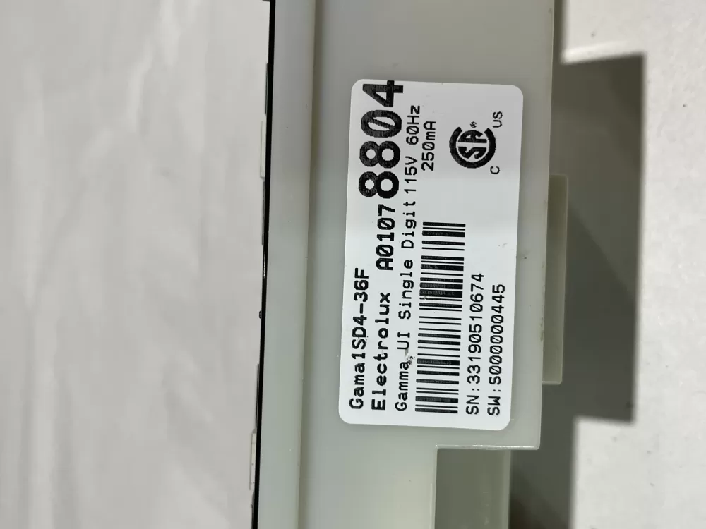 Frigidaire A01078804 242207704 Refrigerator UI Control Board AZ158658 | Wm837