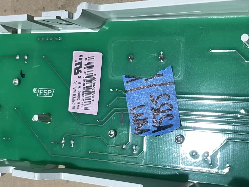 Whirlpool w10099600 Dryer Control Board Panel Interface AZ65897 | Wmv585