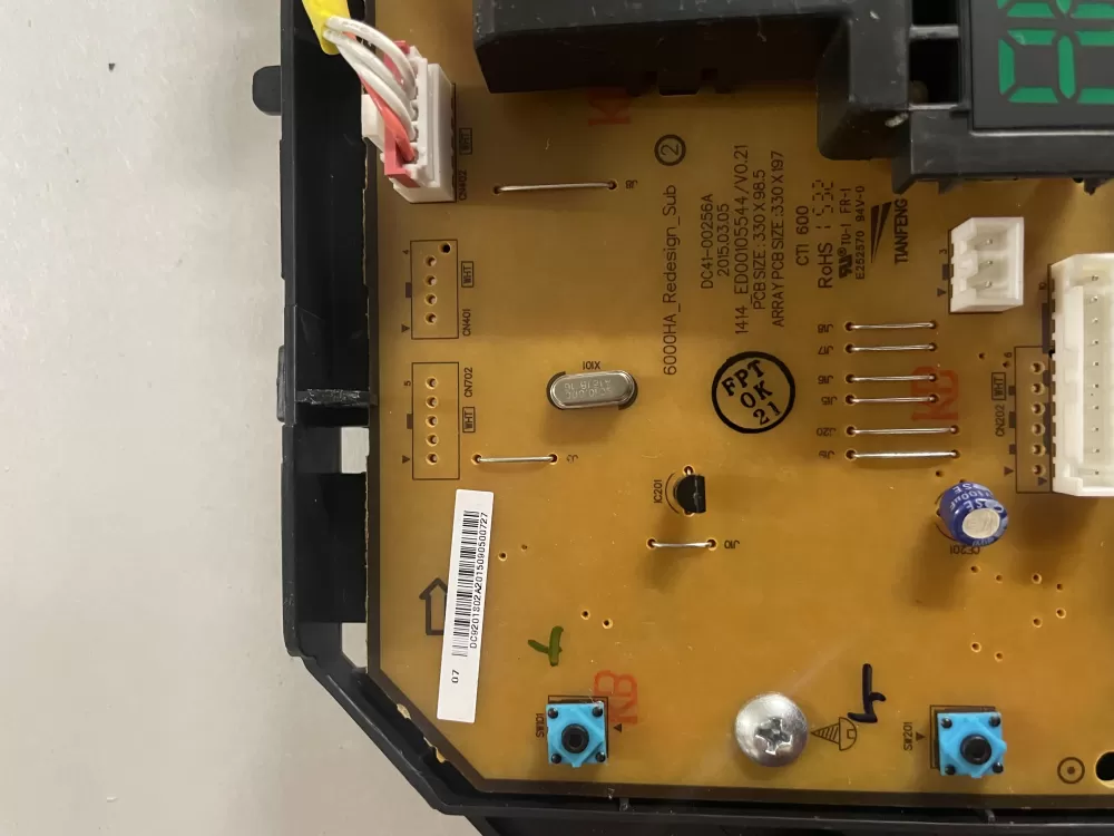 Samsung DC92 01802A Washer Control Board AZ122585 | KMV333