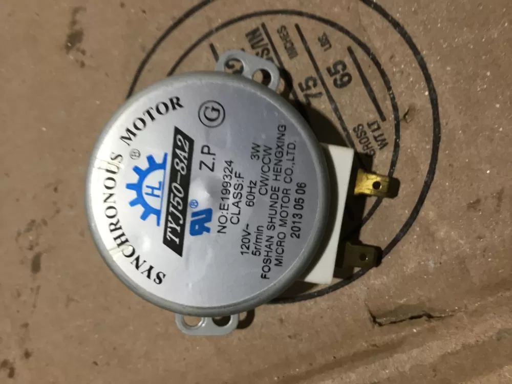 Maytag GE TYJ50-8A2 Microwave Motor Turntable AZ93265 | Sl65