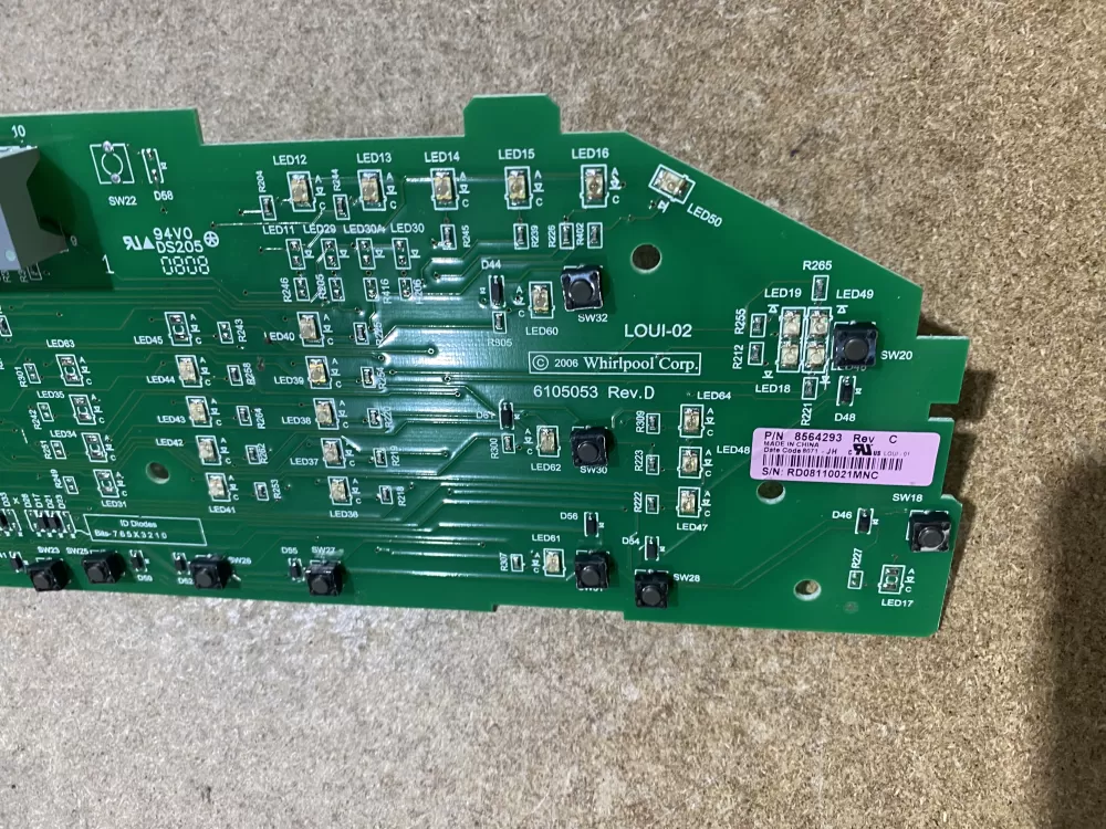 Whirlpool 8564293 8563974 Dryer Control Board AZ69785 | BK1335