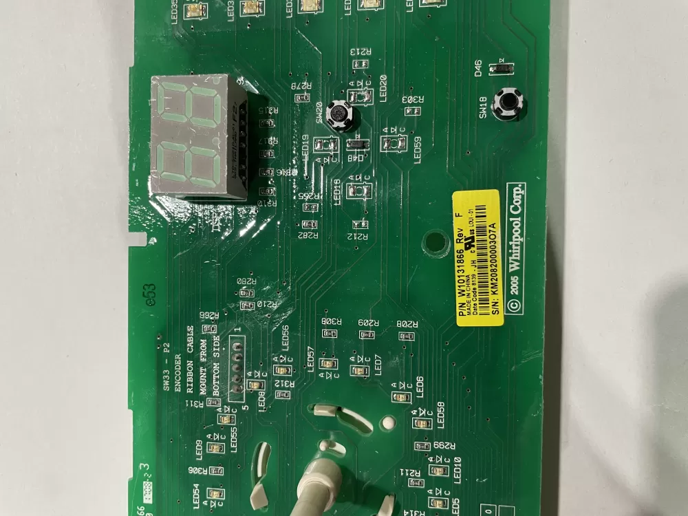 Whirlpool WPW10131872 Washer Control Board Interface AZ171065 | KM469