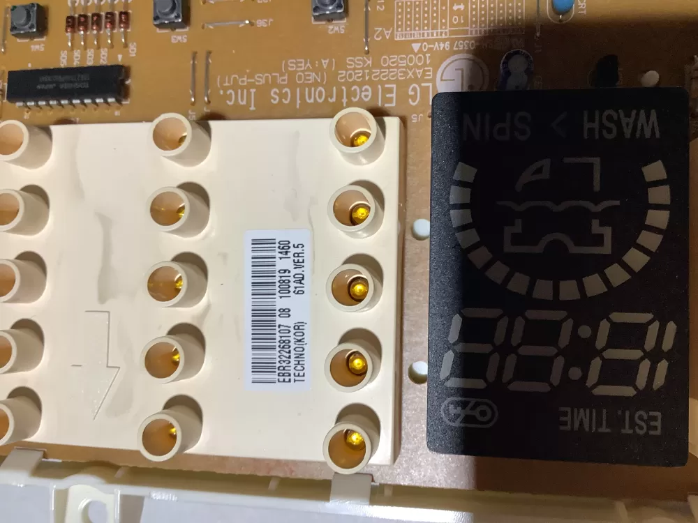 LG EBR32268107 Washer User Interface Display Control Board AZ128004 | ZCV733