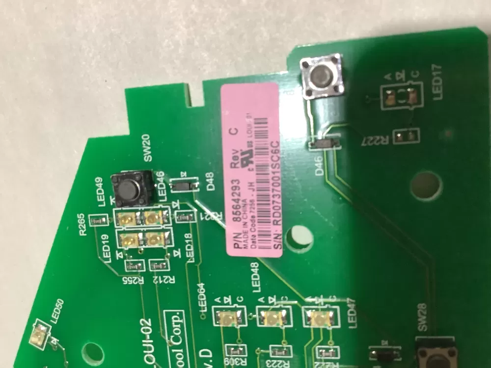 Whirlpool 8564293 8563974 Dryer Control Board AZ144670 | ZC2431