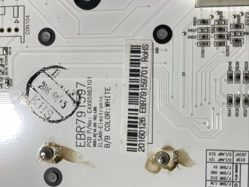 LG EBR79159701 Refrigerator Control Board Dispenser AZ66326 | Wm660