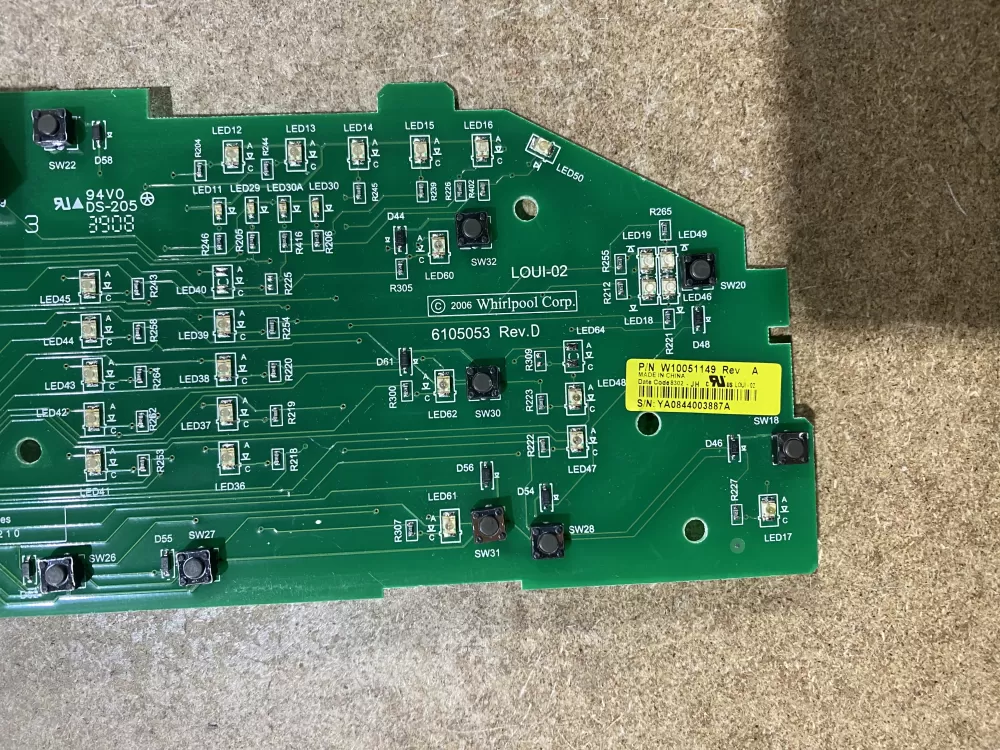 W10051149 WPW10051149 PS11748073 Washer Control Board AZ76497 | BK1864