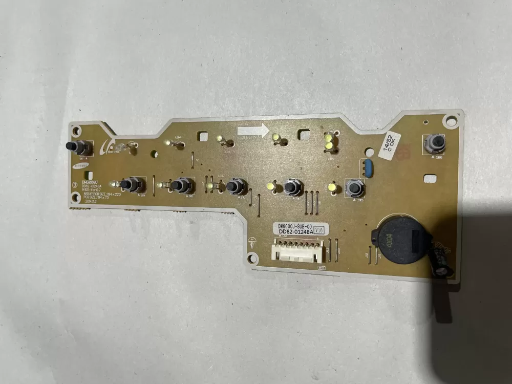 Samsung DD82 01248A Dishwasher Control Board AZ139097 | KM275