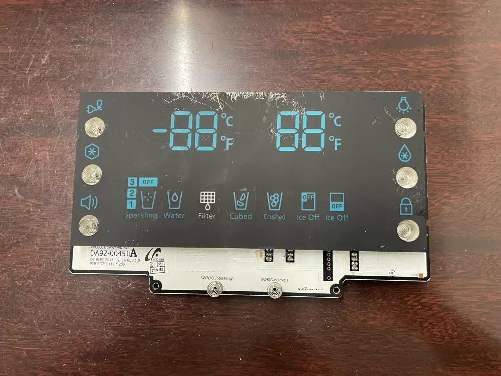 Samsung DA92-00451A Refrigerator Control Board Dispenser