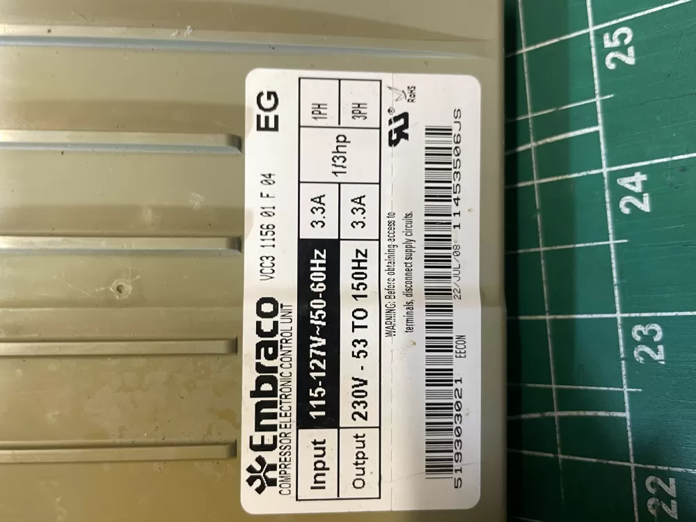 GE 519303021 Refrigerator Invter Control Board AZ202340 | Wm2650