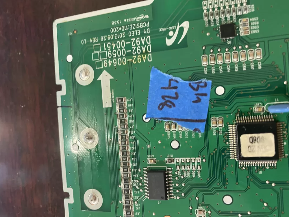 Samsung DA92 00649A Refrigerator Control Board Dispenser AZ35570 | BK428