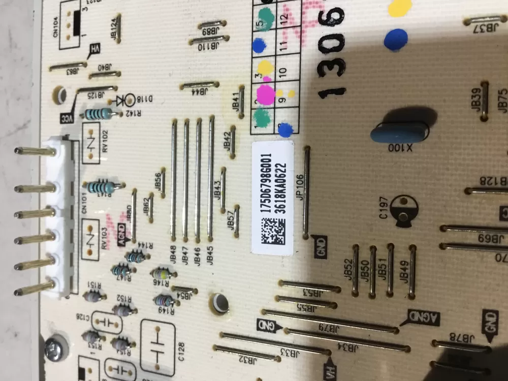 GE 175D6798G001 WE04M10011 Dryer Control Board AZ49212 | NR1802