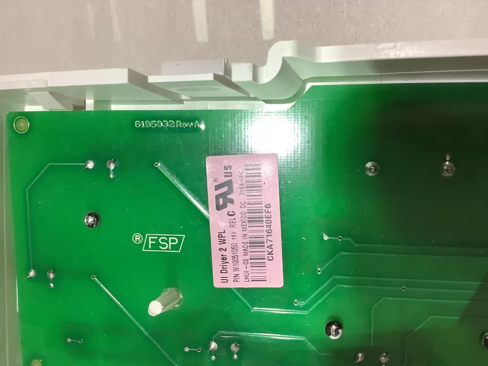 Whirlpool w10099600 Dryer Control Board Panel Interface AZ144731 | ZCV526