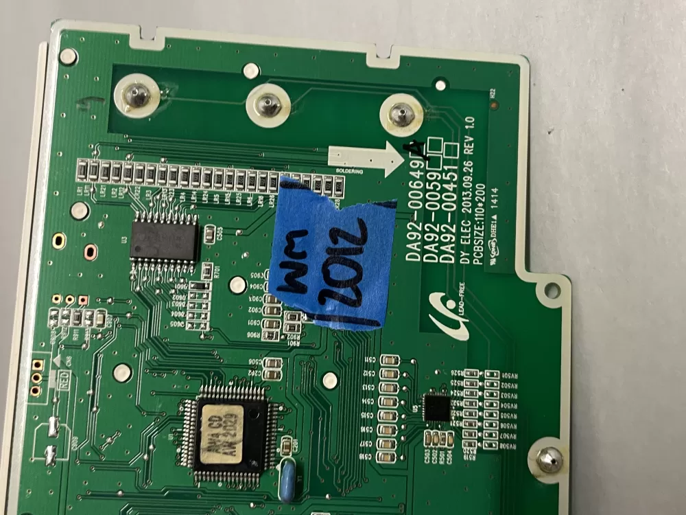 Samsung DA92 00649A Refrigerator Control Board Dispenser AZ209542 | Wm2012