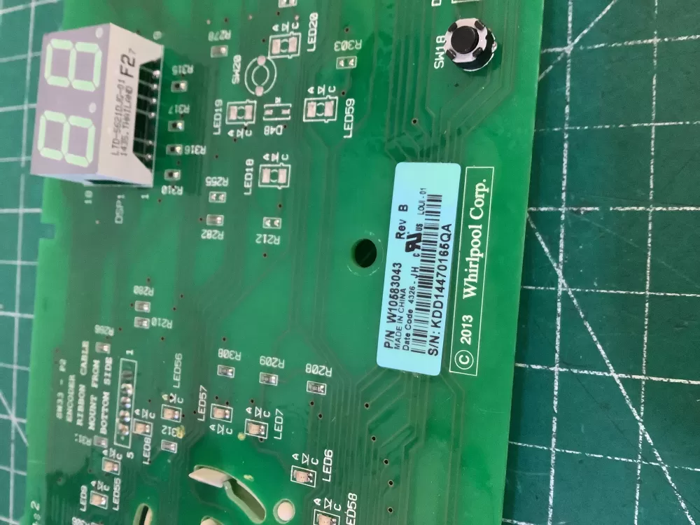 Whirlpool Kenmore W10583043 Washer Control Board Interface AZ203429 | NR327