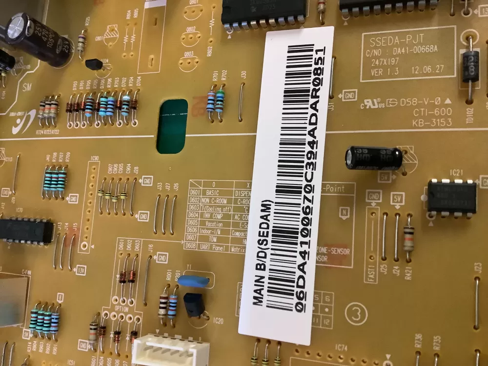 Samsung DA41-00670C DA41-00668A Refrigerator Control Board AZ190158 | NR2110