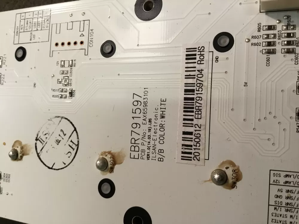 LG EBR79159704 Refrigerator Dispenser Board AZ100748 | NR132