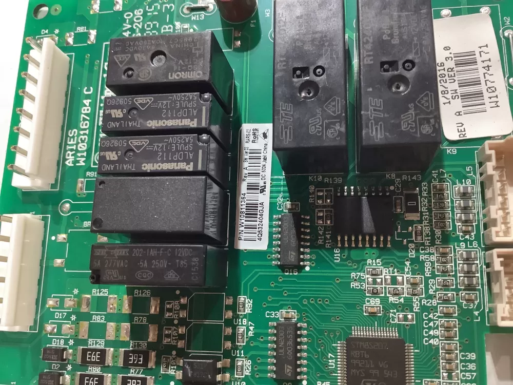 Whirlpool  Maytag  KitchenAid  Kenmore W10811364 W10843055 PS11730991 Refrigerator Control Board