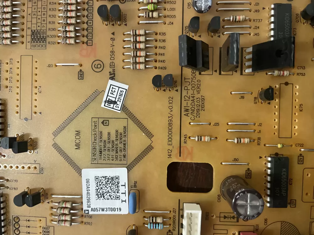 Samsung DA94 02963B Refrigerator Control Board AZ47701 | KMV130