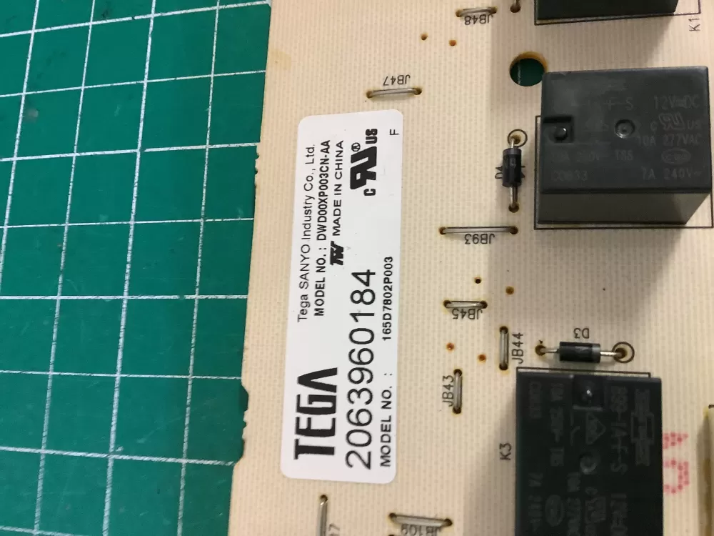 GE Power Dishwasher Control Board 165D7802P003 WD21X10247 AZ187554 | NR2750