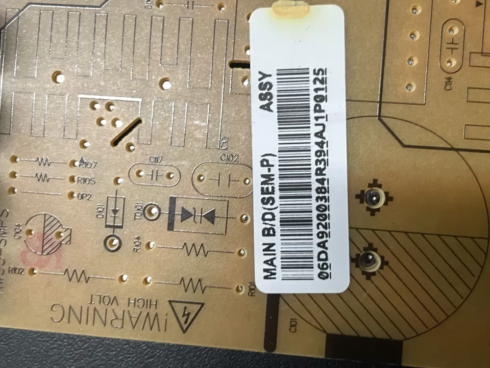 Samsung DA92 00384R Refrigerator Control Board AZ17011 | 1222WM