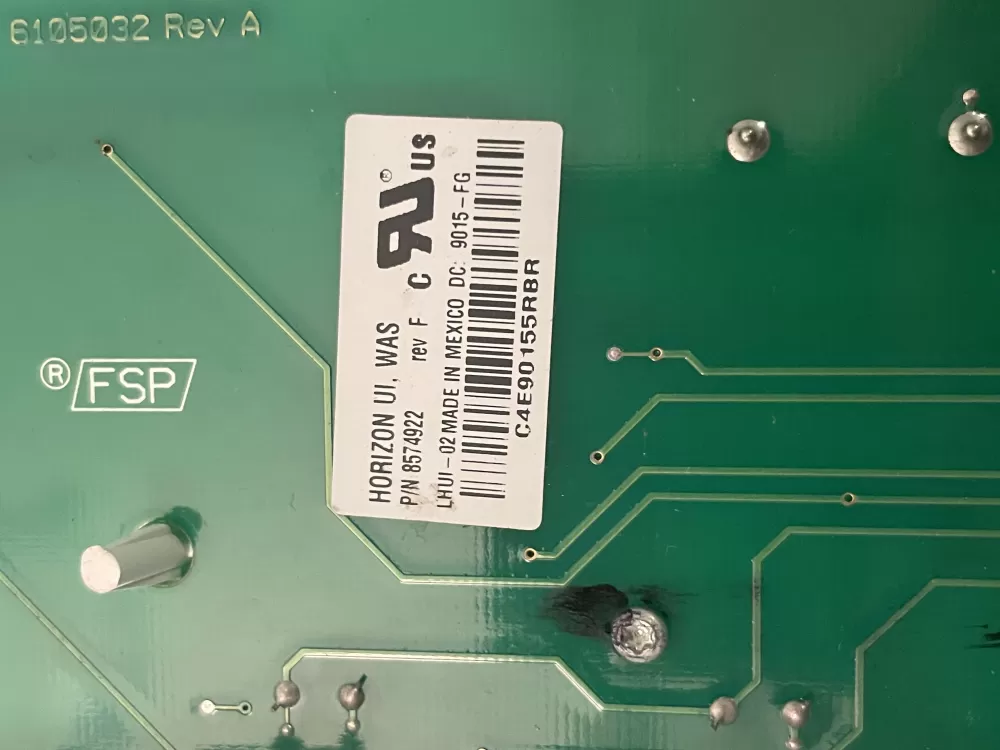 Whirlpool 8574922 Washer Control Board User Interface AZ99664 | Wmv281