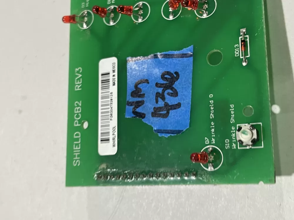 Whirlpool Dryer Control board Shield PCB1 REV3 FG6204732912S AZ165076 | Wm436