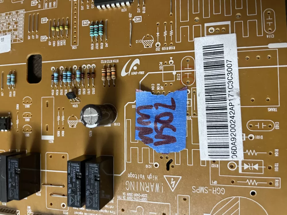 Samsung DA92 00242A Refrigerator Control Board AZ55492 | Wmv502