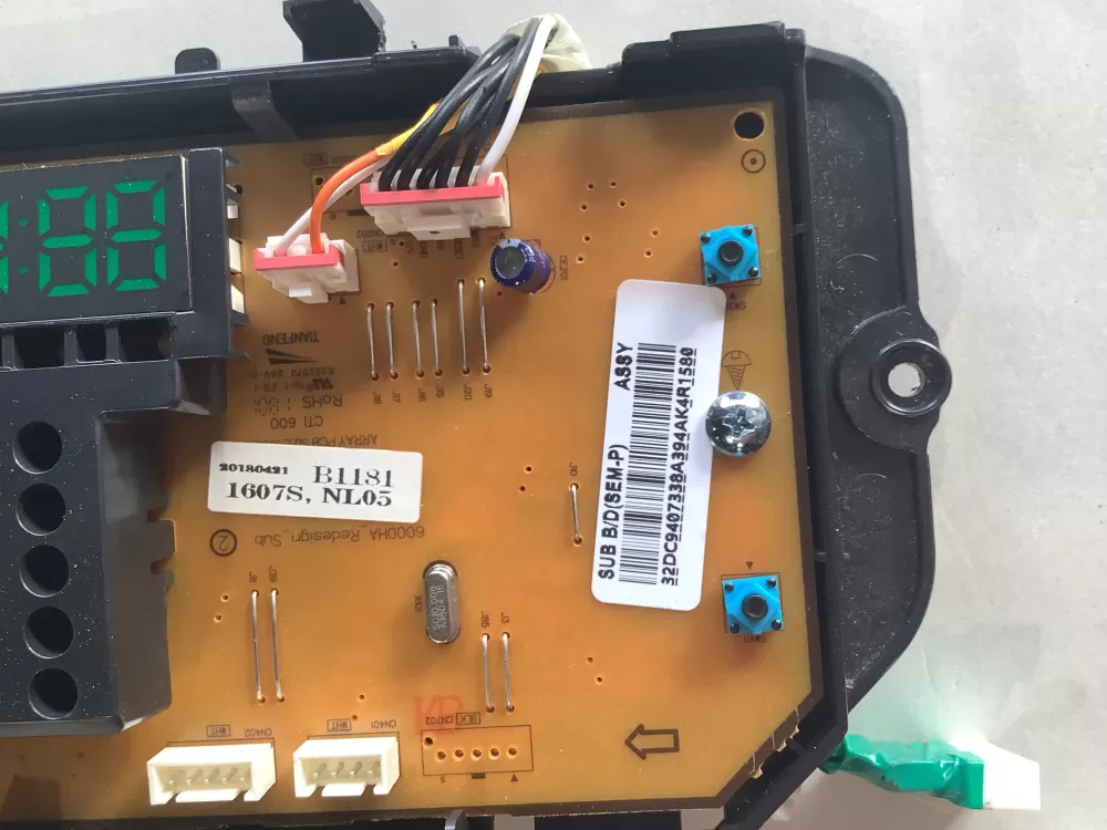 Samsung DC94 07338A Washer Control Board AZ126402 | ZC2259