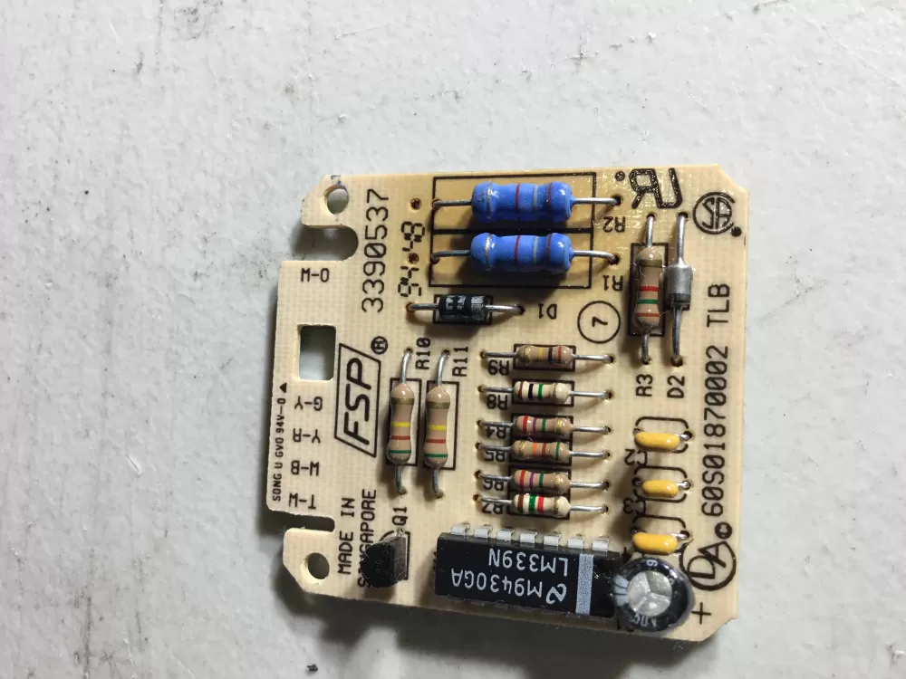 Whirlpool  KitchenAid  Kenmore  Maytag AP6022061  3390537  3390537R  3977407  8558178  8558178R  W10476828 Dryer Moisture Sensor Control Board