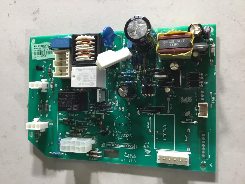 Whirlpool  KitchenAid  Kenmore  Jenn-Air AP6019378 W10205552 W10268635 W10317076 WPW10317076 PS11752684 Refrigerator Control Board